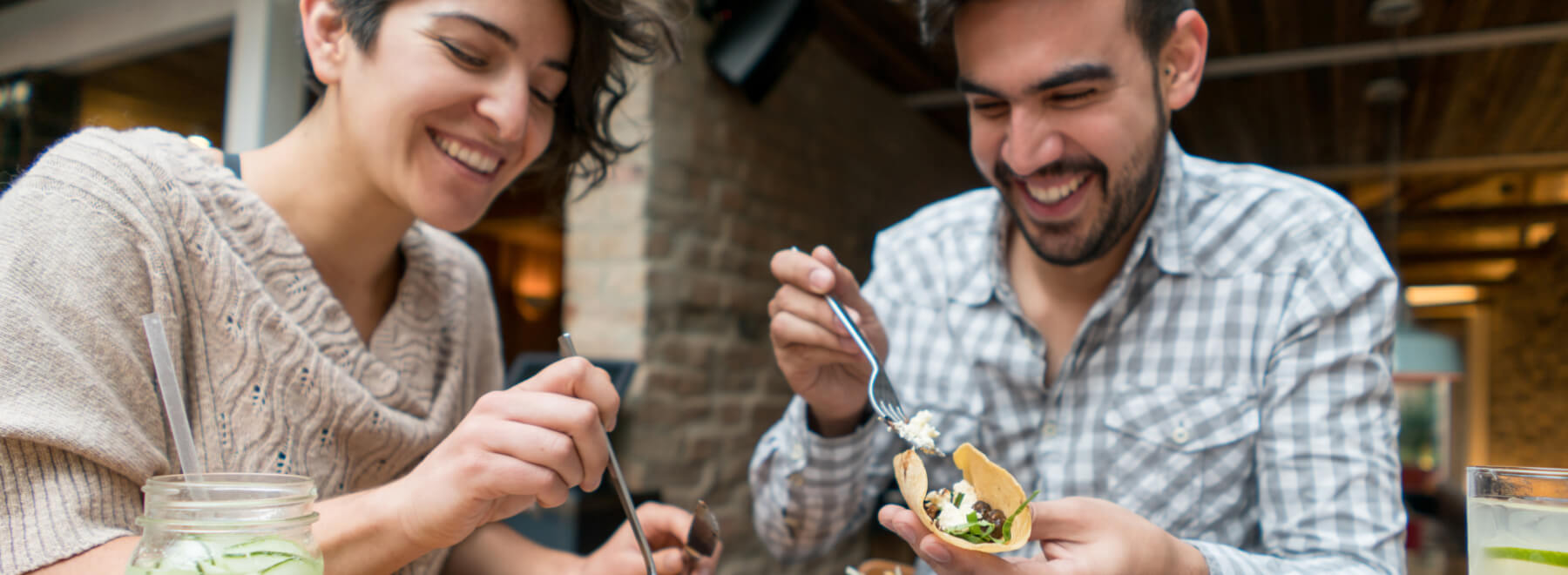 Couple at dinner