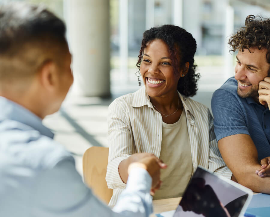 Couple in an appointment with a business professional