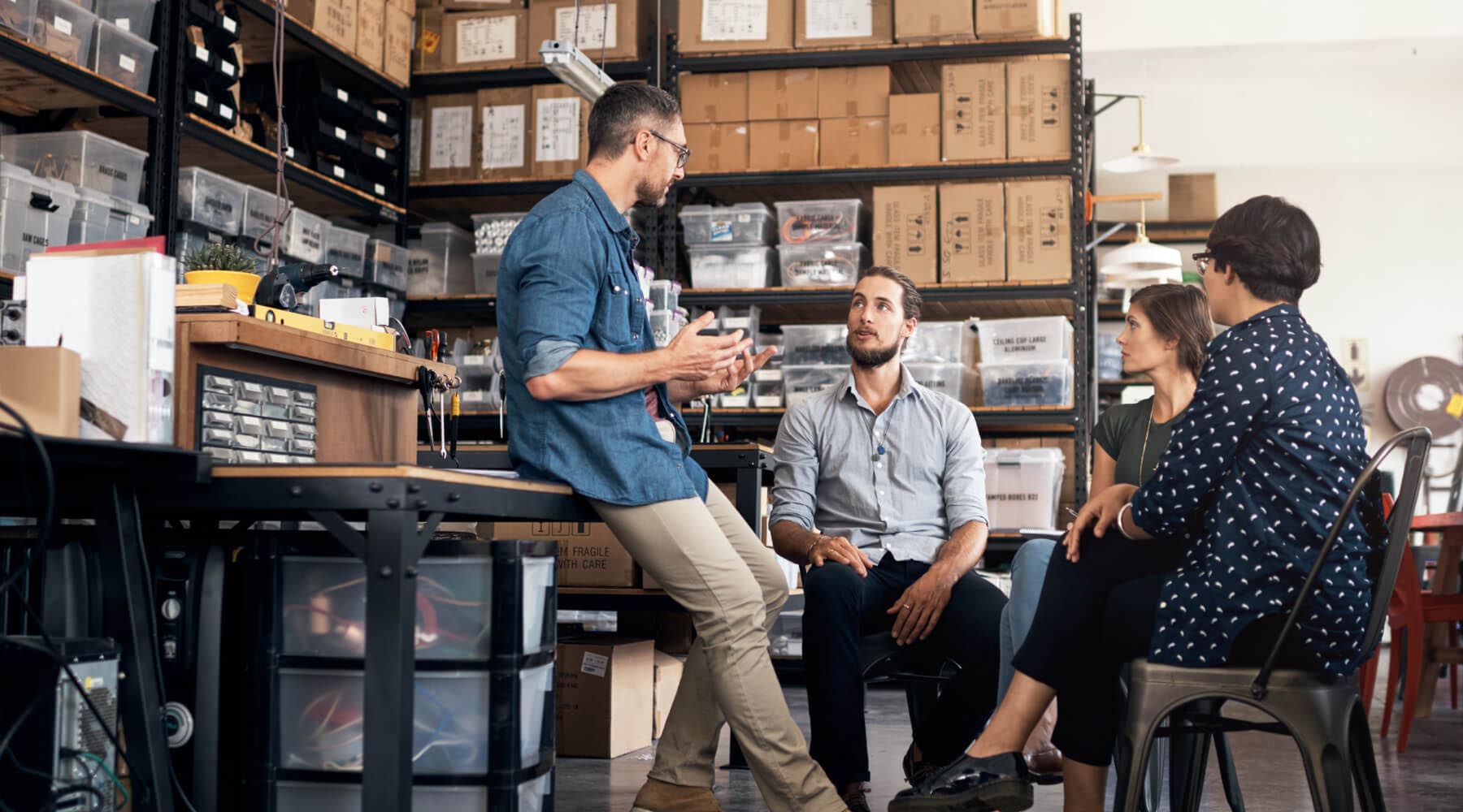 Small business team meeting