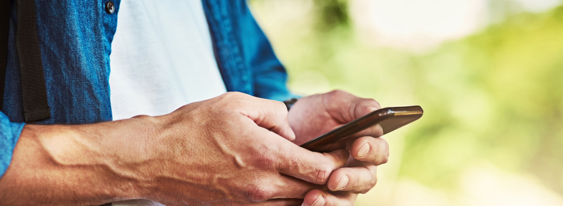 Person holding phone