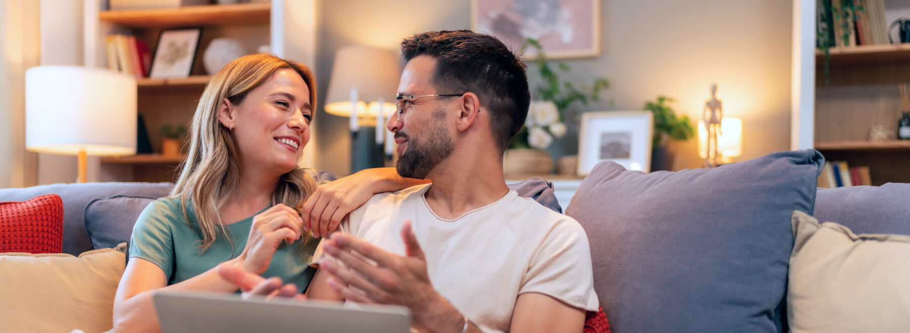 Couple discussing finances