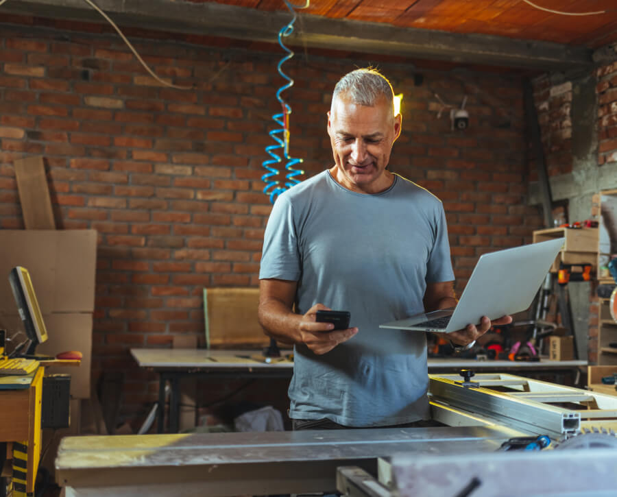 Person in workshop